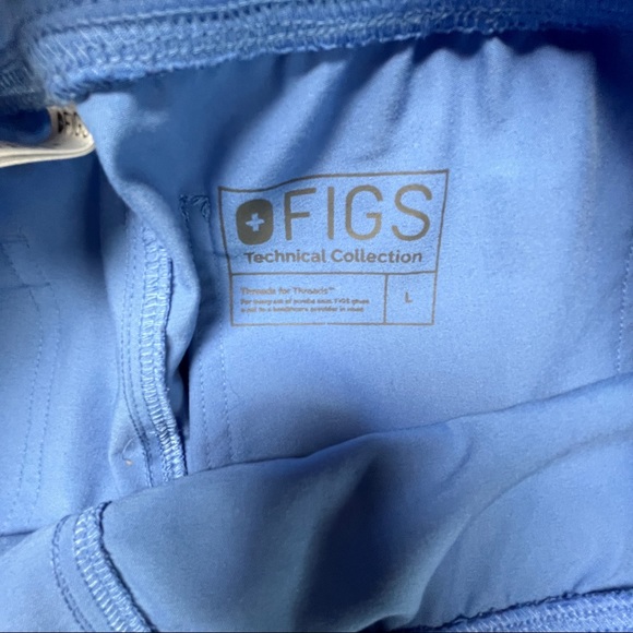 FIGS Blue Scrub Bottoms Technical Collection. Large - Picture 2 of 9